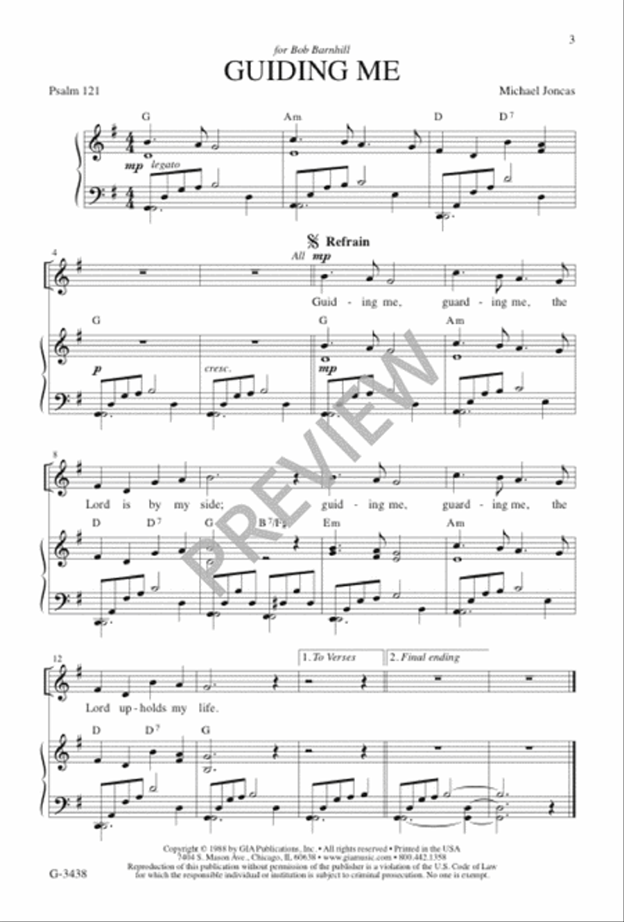 Guiding Me Guiding Me 4-Part scores gallery preview page 4