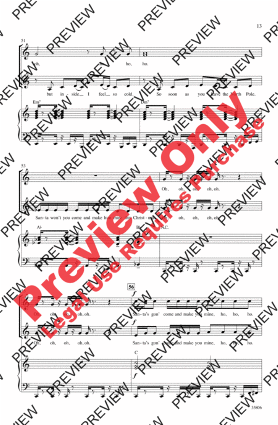 Oh Santa! Oh Santa! Women's Choir scores gallery preview page 13