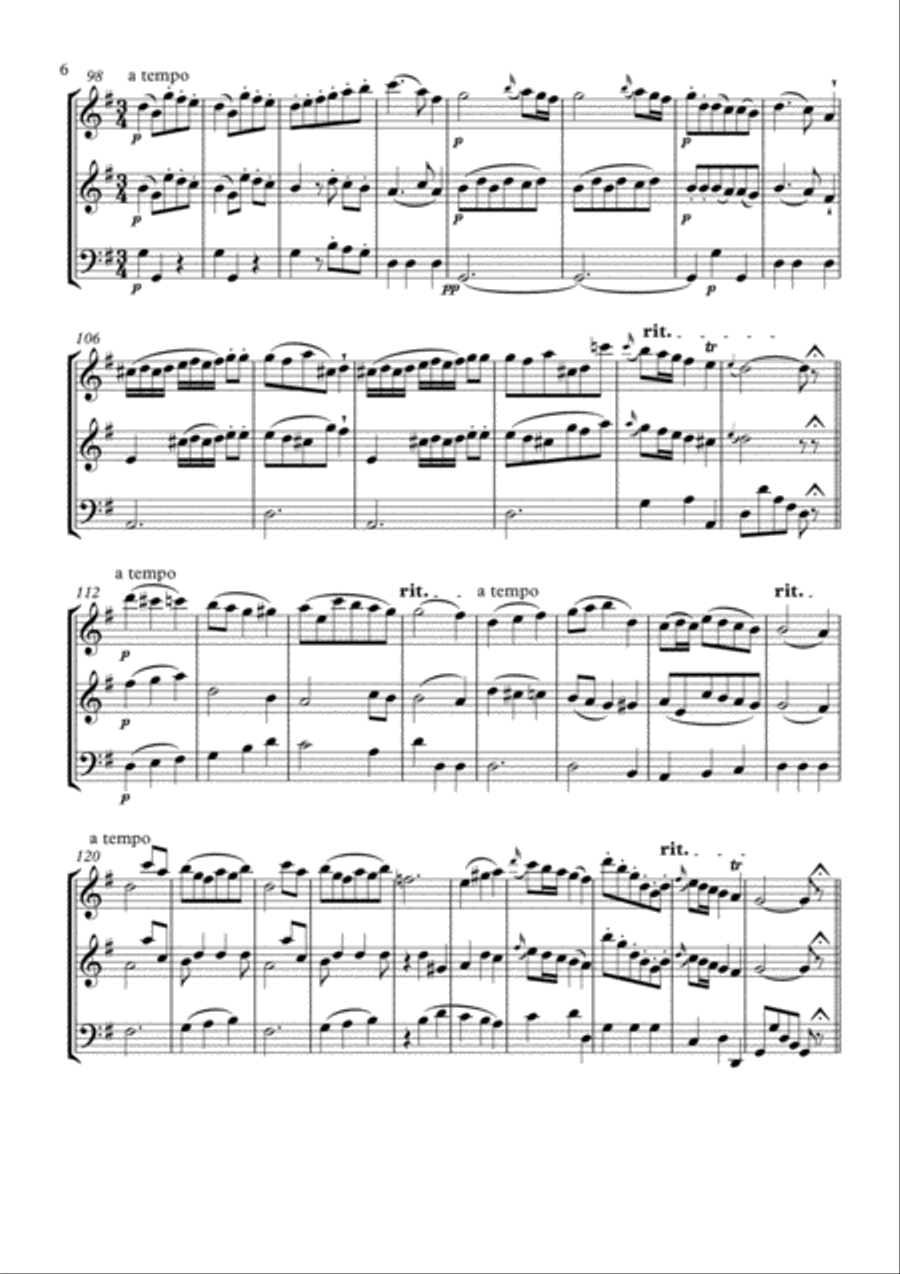 Woodwind trio by Giuseppe Cambini Woodwind Trio scores gallery preview page 6