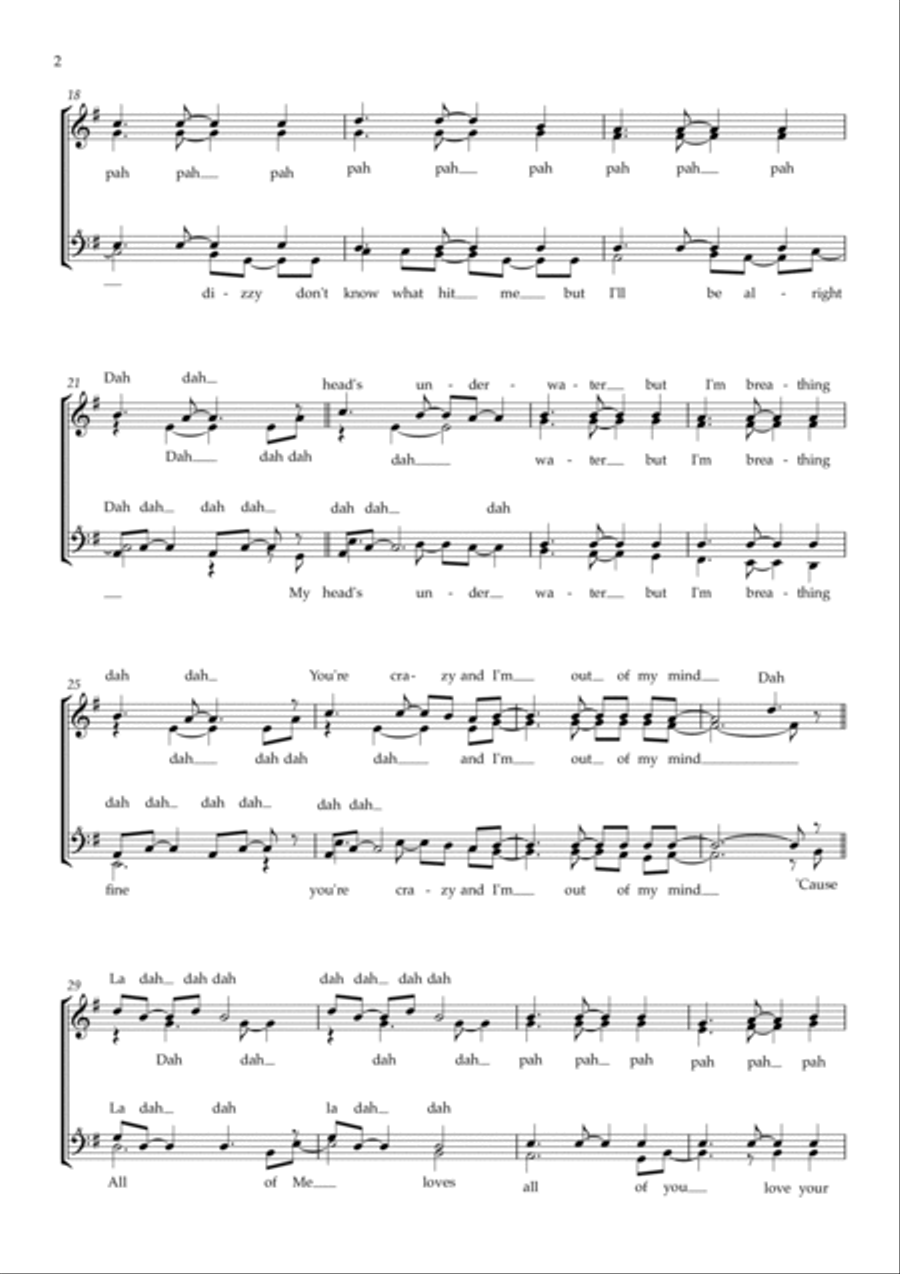 All Of Me All Of Me SSAA scores gallery preview page 2