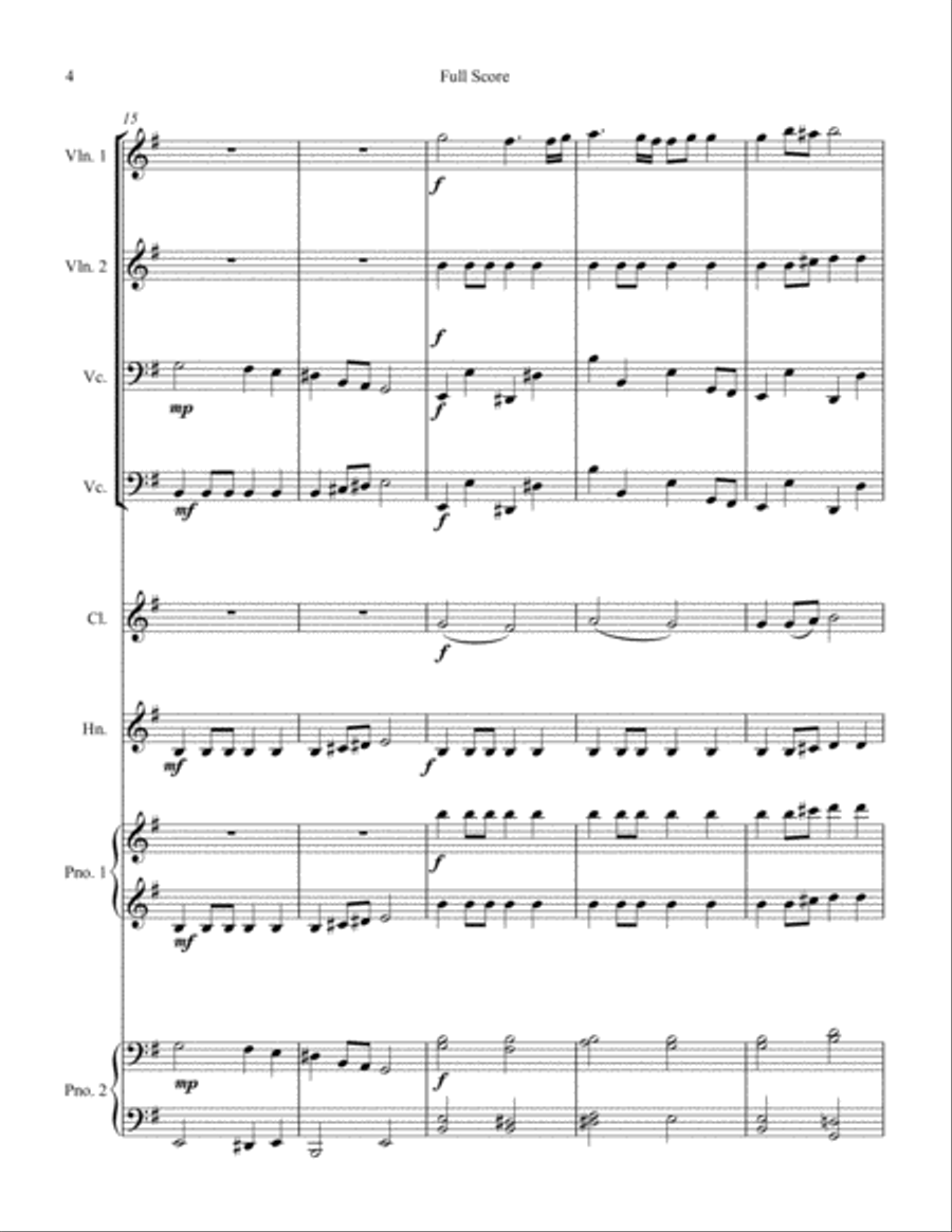 Beethoven: Symphony #7, Movement 2 Chamber Orchestra scores gallery preview page 5