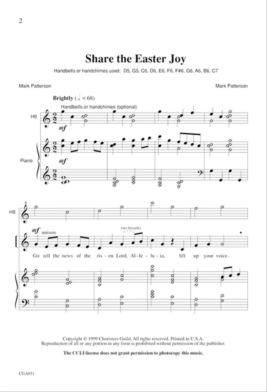 Share the Easter Joy Share the Easter Joy Choir scores gallery preview page 2