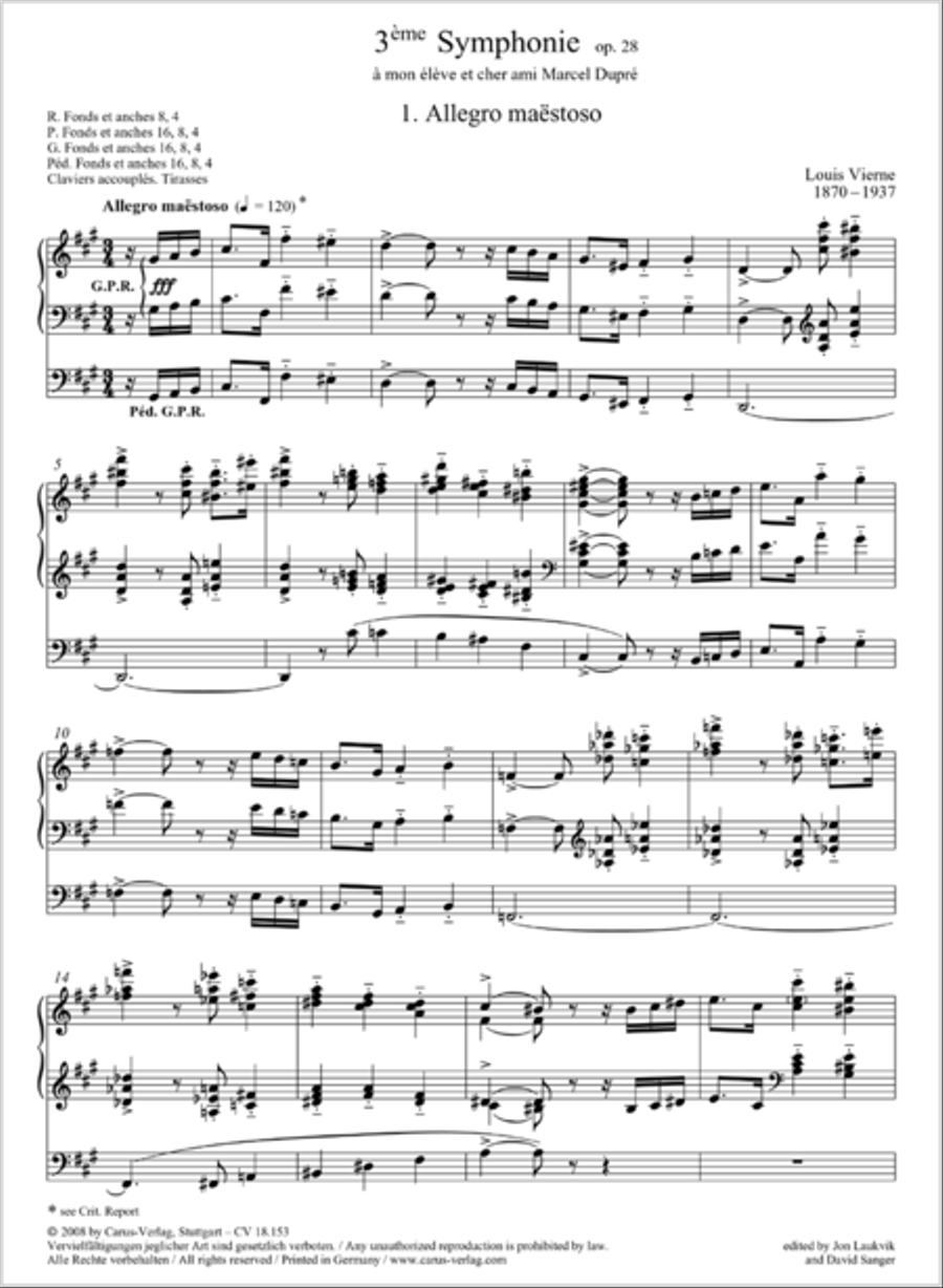 Symphonie Nr. 3 in fis Organ scores gallery preview page 2