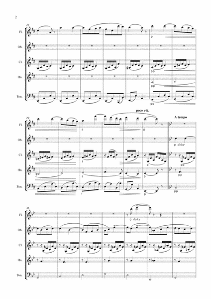 Berceuse from the 'Dolly' Suite by Fauré arr. for wind quintet image number null