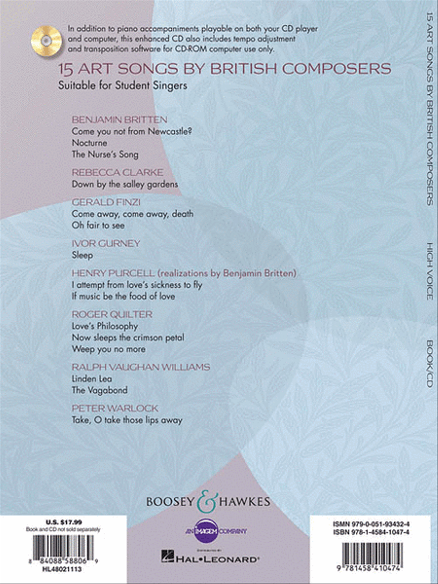 15 Art Songs by British Composers High Voice scores gallery preview page 2