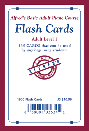 Book cover for Alfred's Basic Adult Piano Course Flash Cards