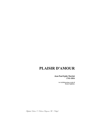 PLAISIR D'AMOUR - Arr. per SAB Choir and Piano