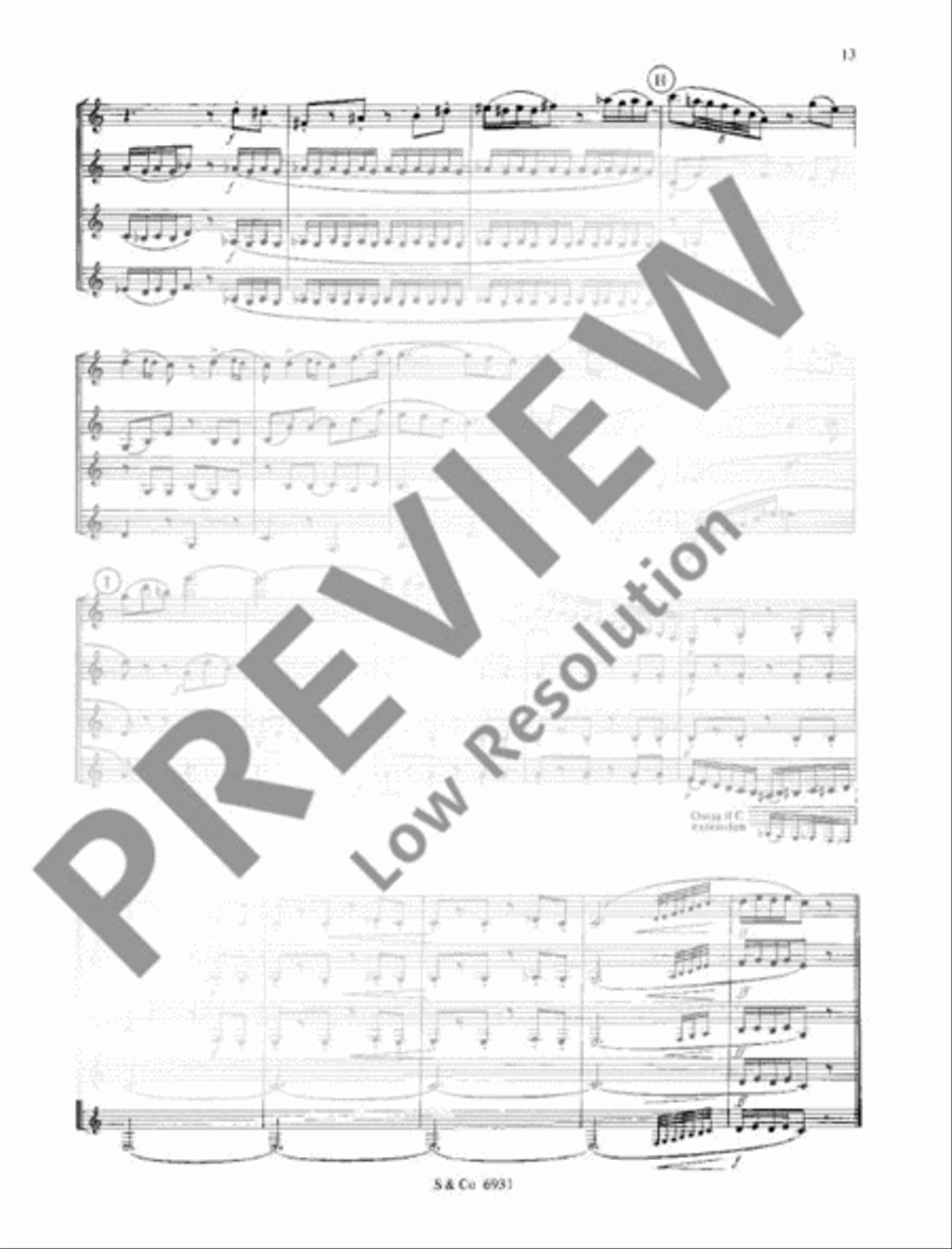 Quartet Quartet Bass Clarinet scores gallery preview page 14