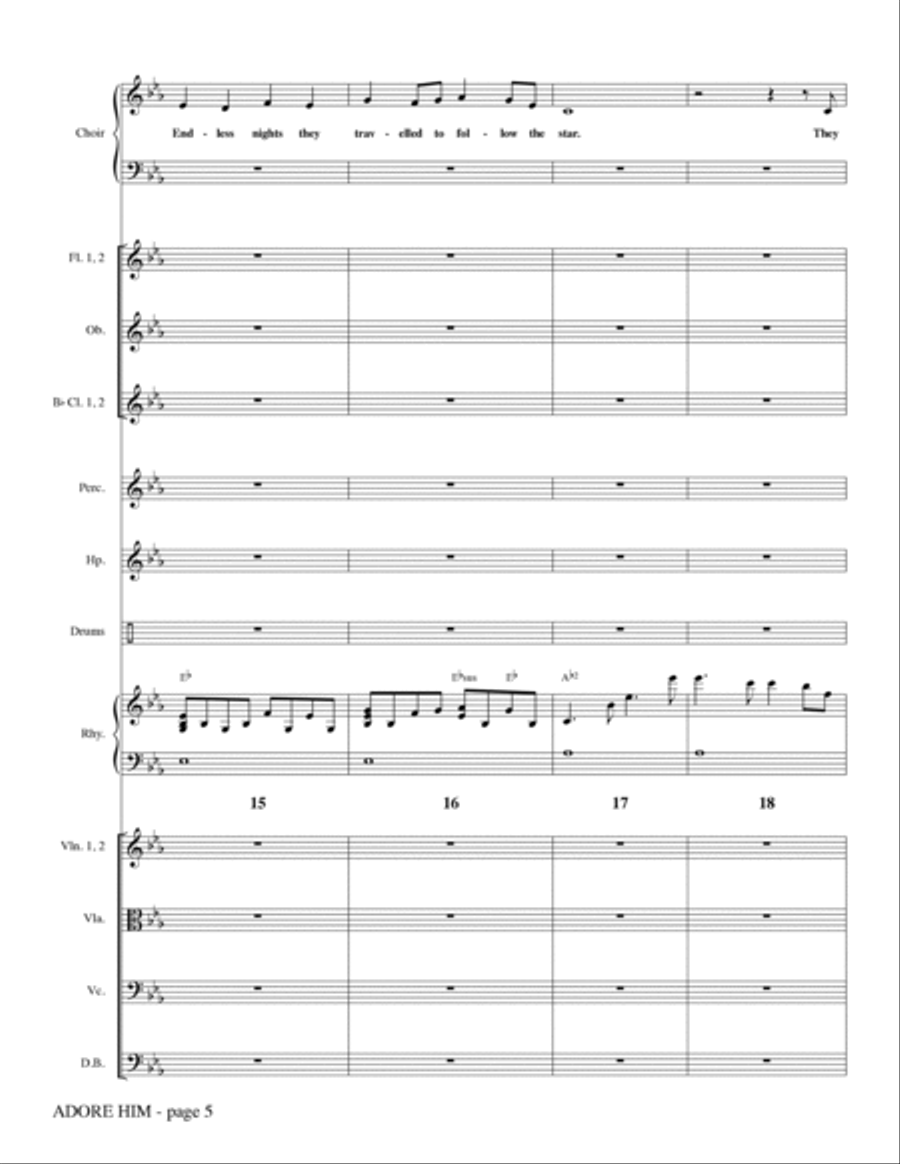 Adore Him - Full Score Choir scores gallery preview page 4
