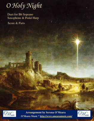 O Holy Night, Duet for Bb Soprano Saxophone & Pedal Harp