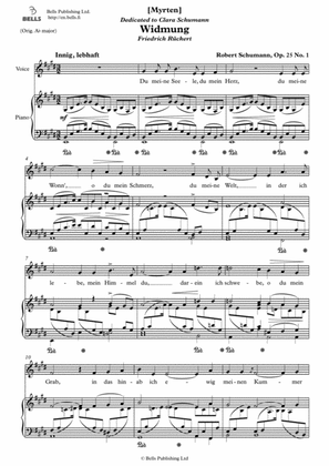 Widmung, Op. 25 No. 1 (E Major)
