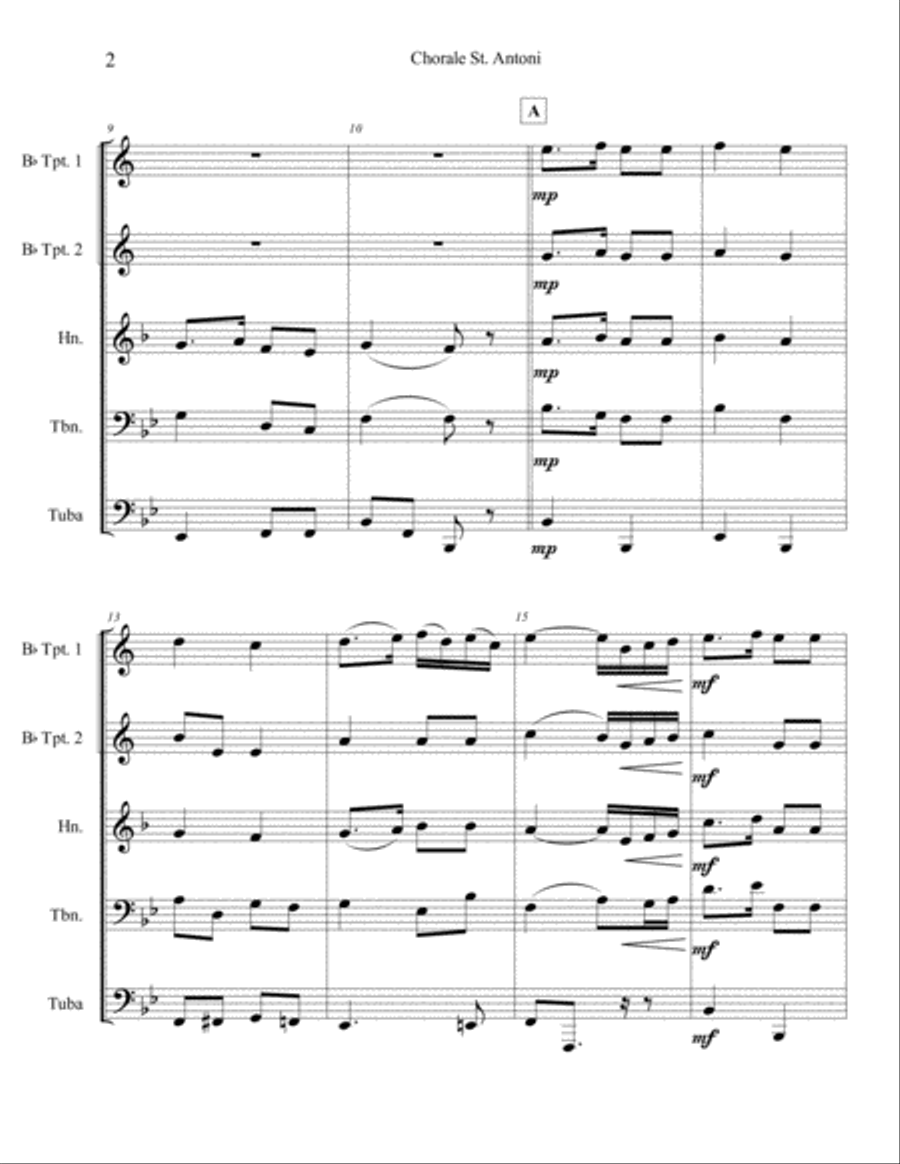 Chorale St. Antoni Brass Ensemble scores gallery preview page 3