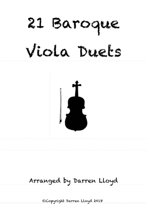 Book cover for 21 Baroque duets for 2 Viola's