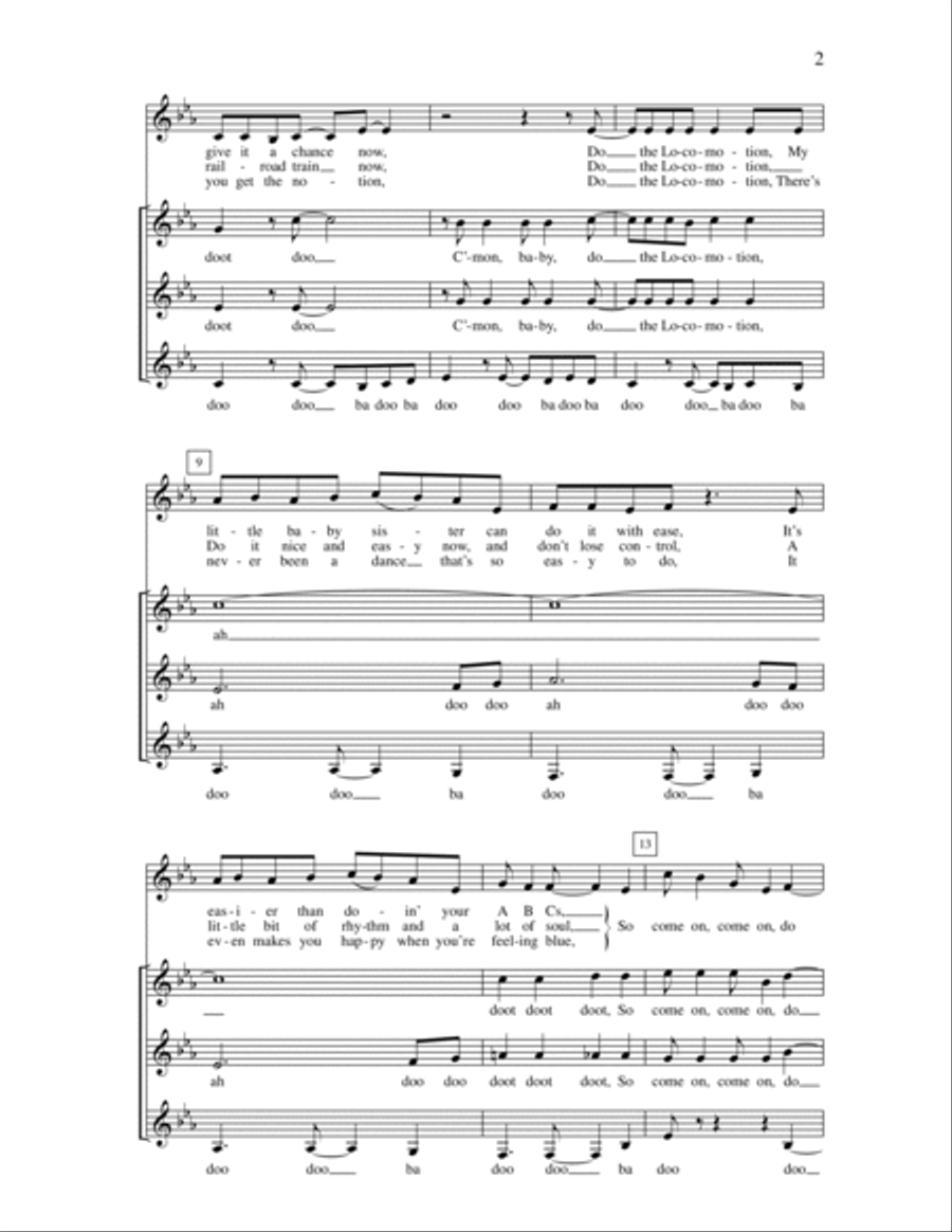 The Loco-Motion The Loco-Motion A Cappella scores gallery preview page 2