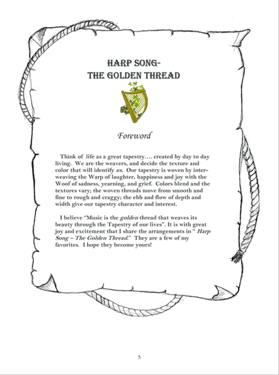 Harp Song - The Golden Thread Pedal Harp scores gallery preview page 6