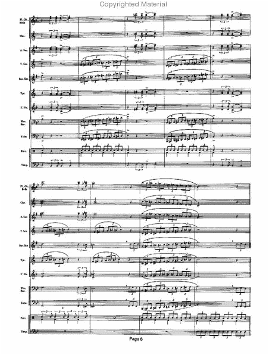 Automatic Chromatic Lots of Fun Warmin' Up Blues Concert Band scores gallery preview page 5