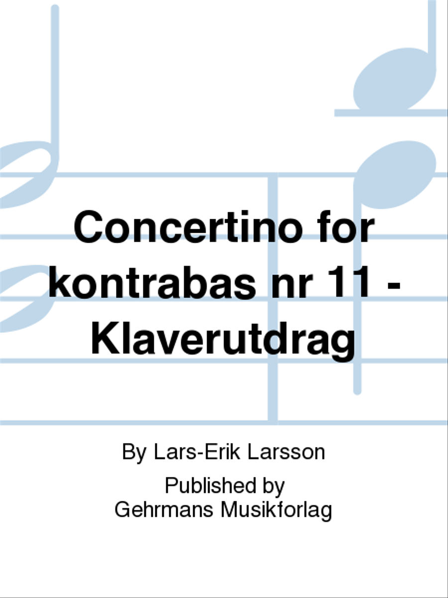 Concertino for kontrabas nr 11 - Klaverutdrag Double Bass scores gallery preview page 1
