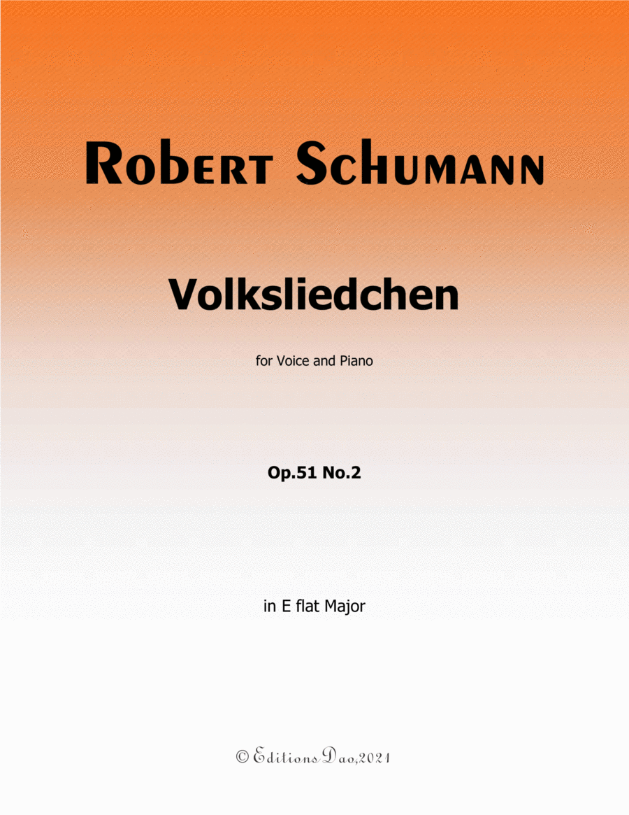Volksliedchen,by Schumann,in E flat Major image number null