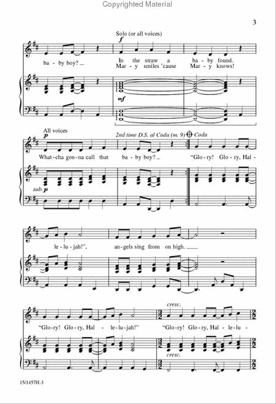 Whatcha Gonna Call That Baby? Unison Choir scores gallery preview page 4