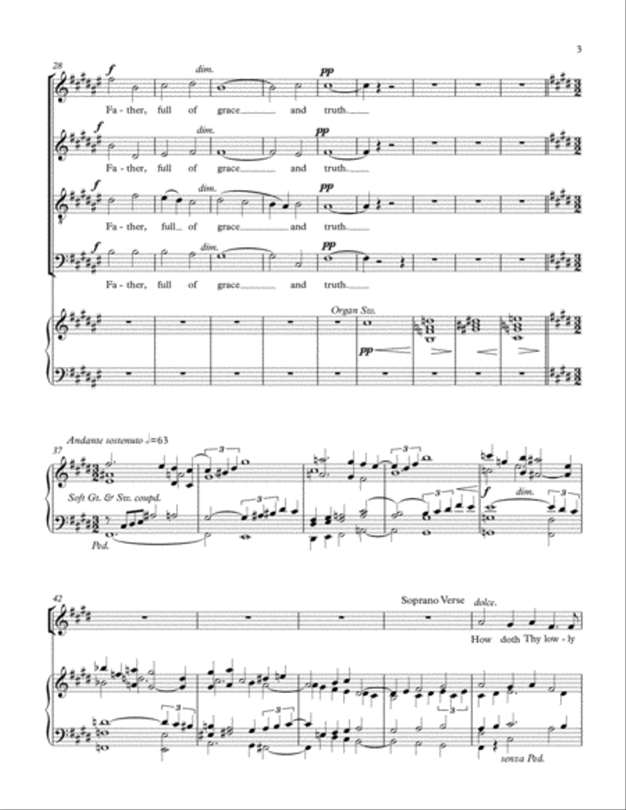 While All Things Were In Quiet Silence 4-Part scores gallery preview page 4