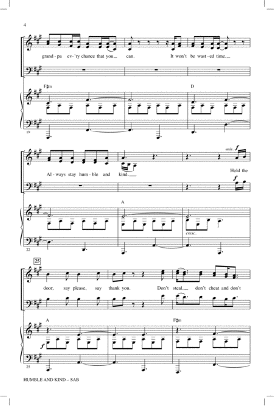 Humble And Kind Humble And Kind 3-Part scores gallery preview page 3