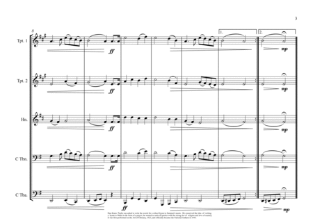 Maltese National Anthem for Brass Quintet (MFAO World National Anthem Series) image number null