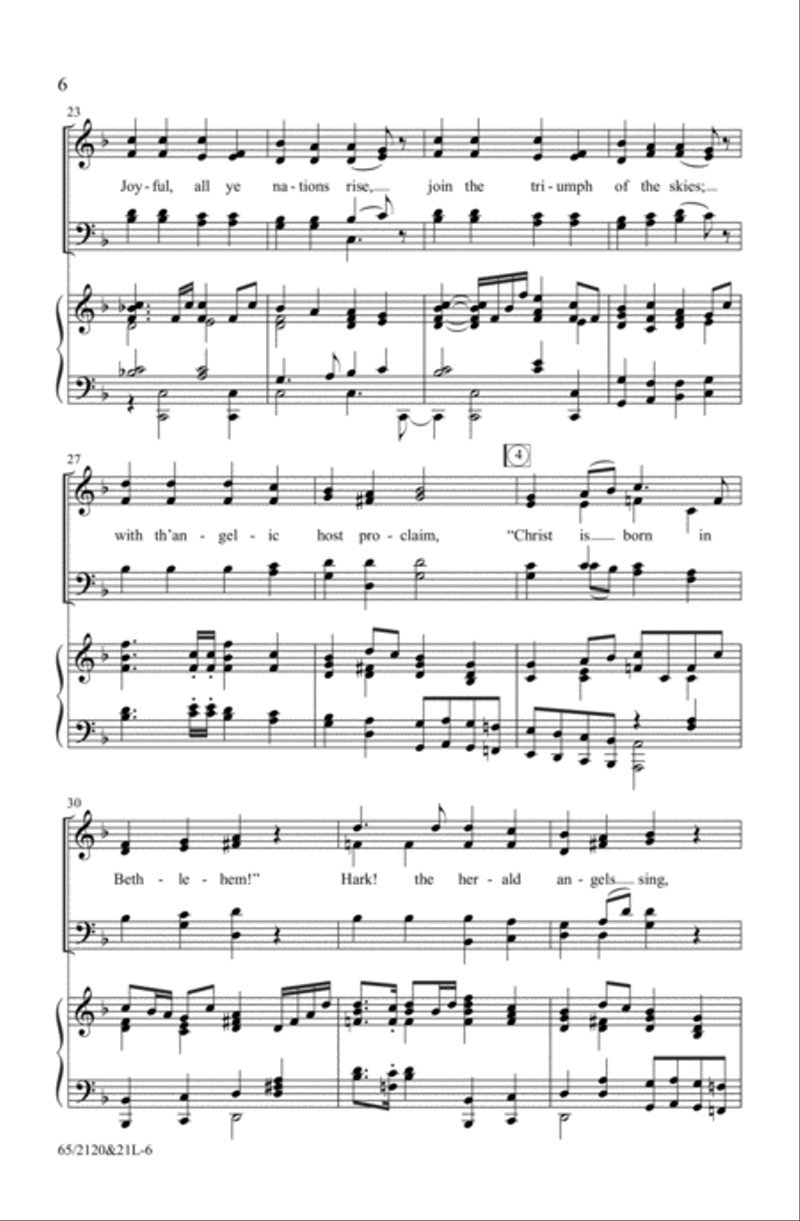 A New and Glorious Morn! 4-Part scores gallery preview page 6