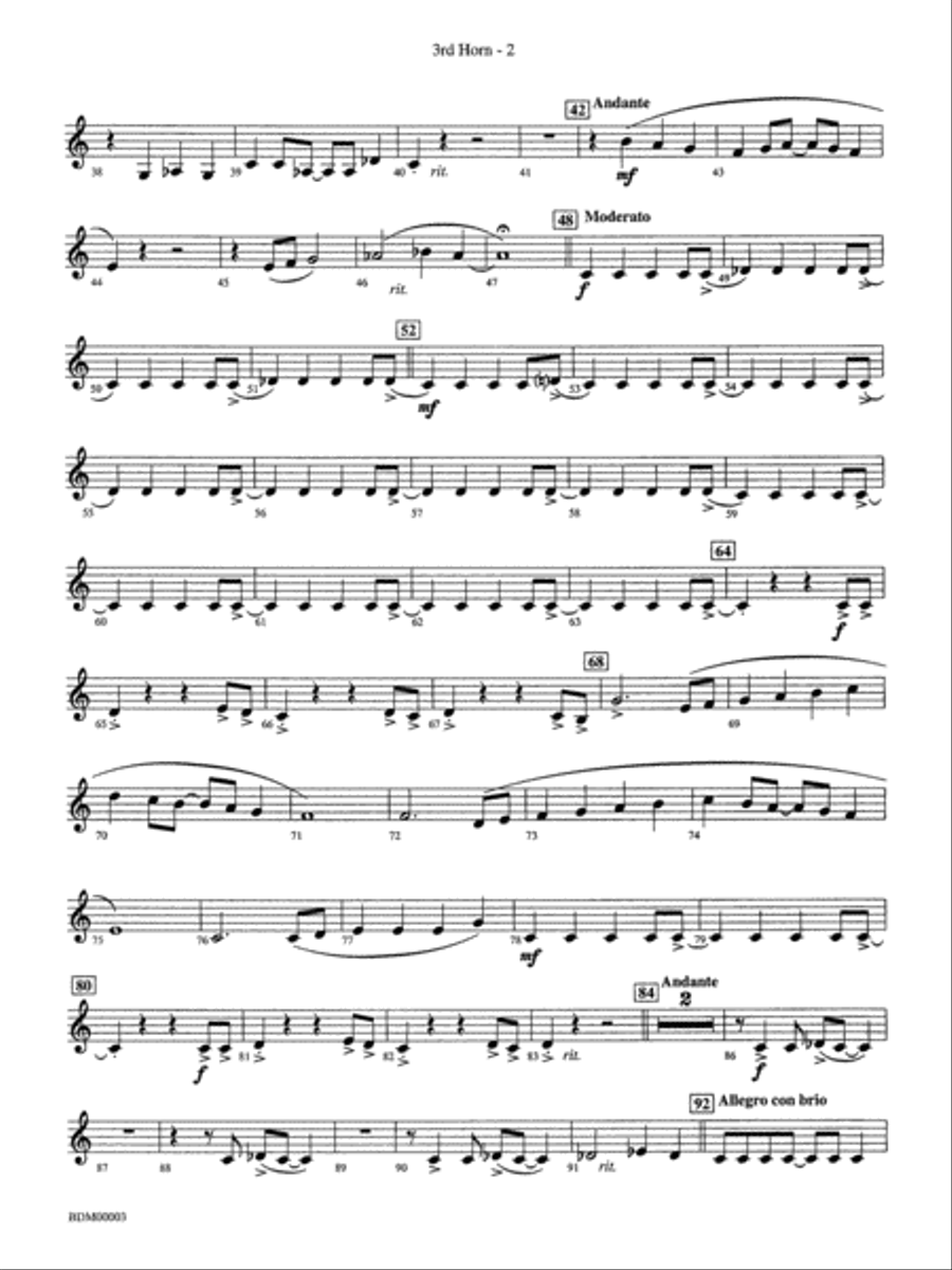 Overture de Argentina: 3rd F Horn Concert Band scores gallery preview page 2