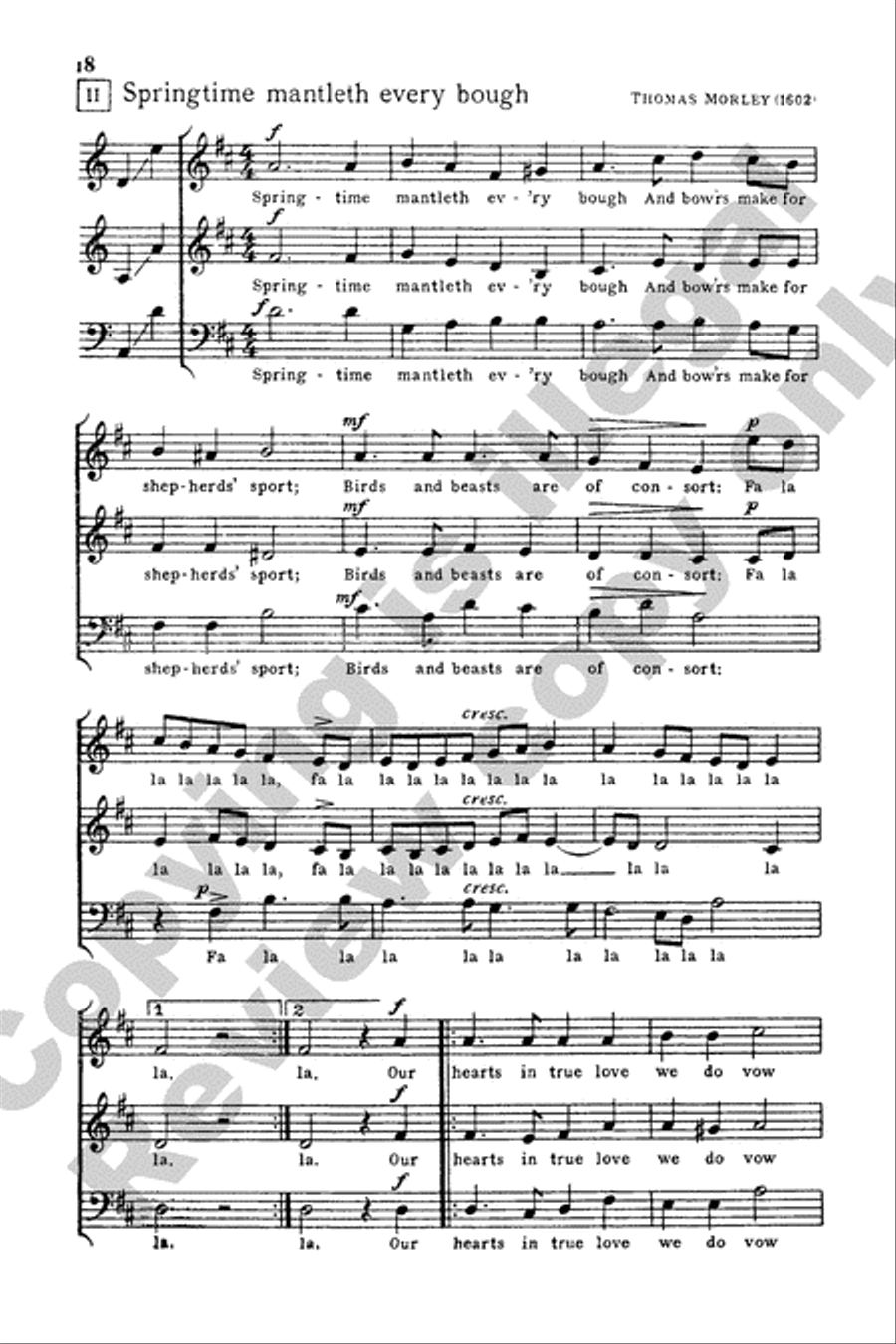 Invitation to Madrigals, Book 1 3-Part scores gallery preview page 14