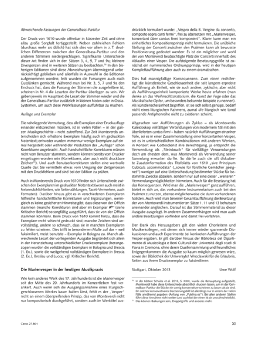 Vespro della Beata Vergine 4-Part scores gallery preview page 13