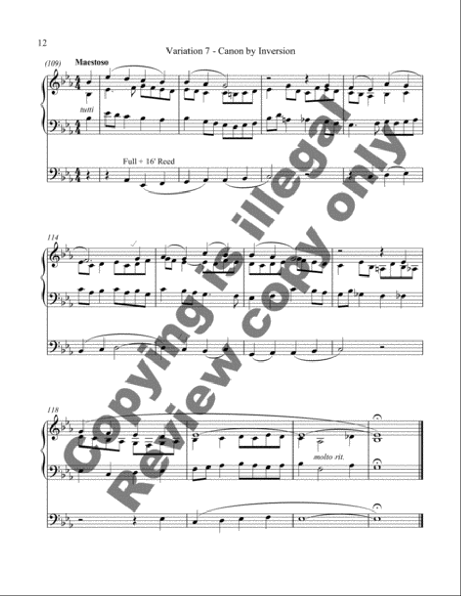 Sonata da Chiesa (Organ Sonata VI) Organ Solo scores gallery preview page 11