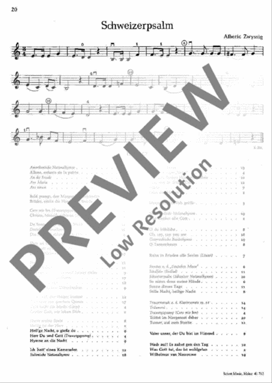 Musik zur Feier Violin scores gallery preview page 21