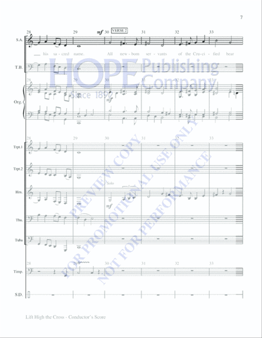 Lift High the Cross 4-Part scores gallery preview page 7