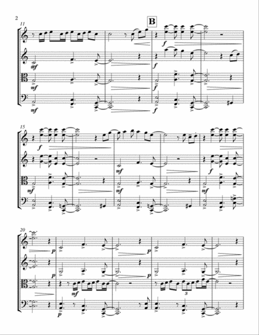 Stay With Me String Quartet scores gallery preview page 3