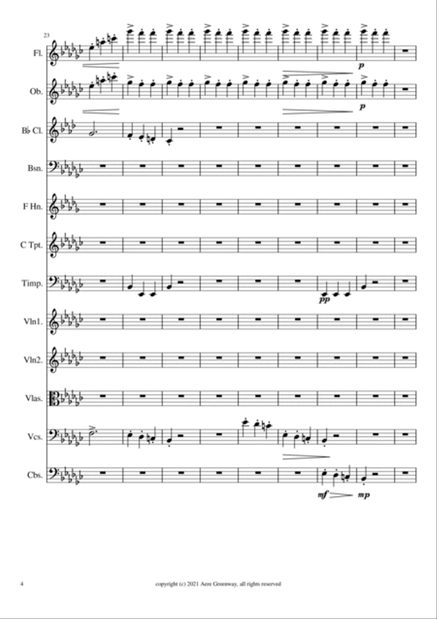 Brahms Scherzo, opus 4, for Orchestra Full Orchestra scores gallery preview page 5