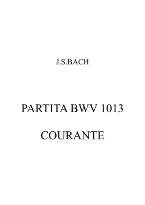 Book cover for PARTITA BWV 1013 COURANTE by J.S.BACH arranged for Piccolo and Alto Flute