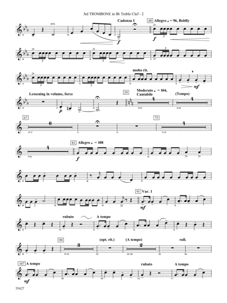 Fantasie Brillante: (wp) 3rd B-flat Trombone T.C.