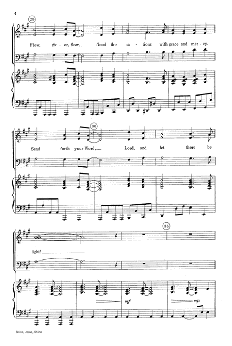 Shine, Jesus, Shine Shine, Jesus, Shine 4-Part scores gallery preview page 5