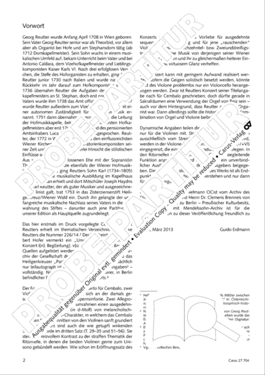 Concerto per il Clavi-Cembalo in F Violin scores gallery preview page 3