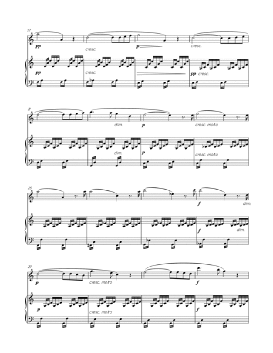AVE MARIA GOUNOD for Flute & Piano Flute scores gallery preview page 2