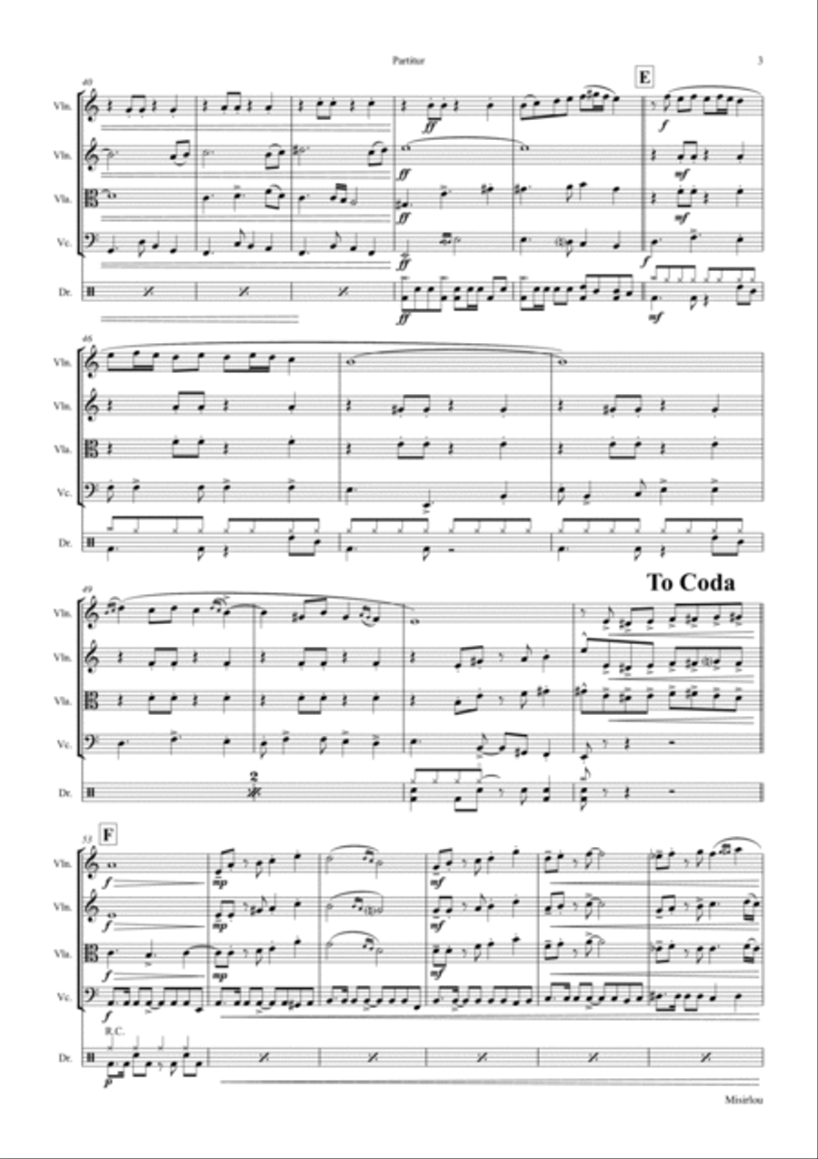 Misirlou - Pulp Fiction - String Quartet - C String Quartet scores gallery preview page 3