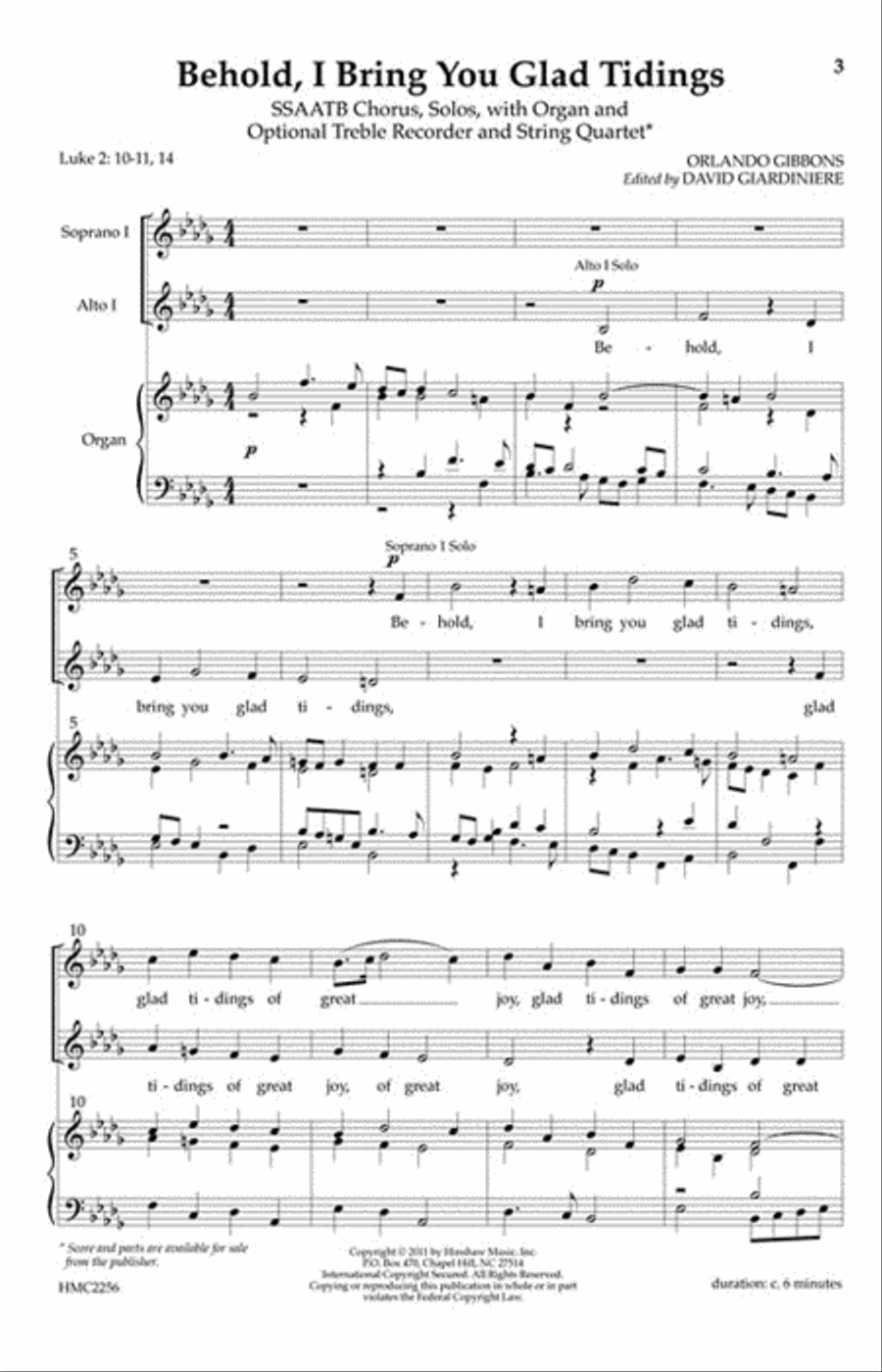 Behold, I Bring You Glad Tidings Choir scores gallery preview page 2