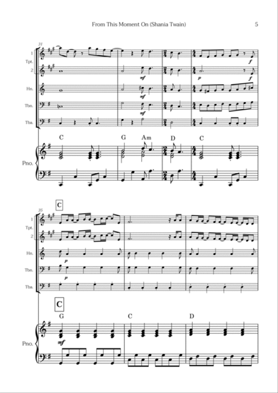 From This Moment On Horn scores gallery preview page 5