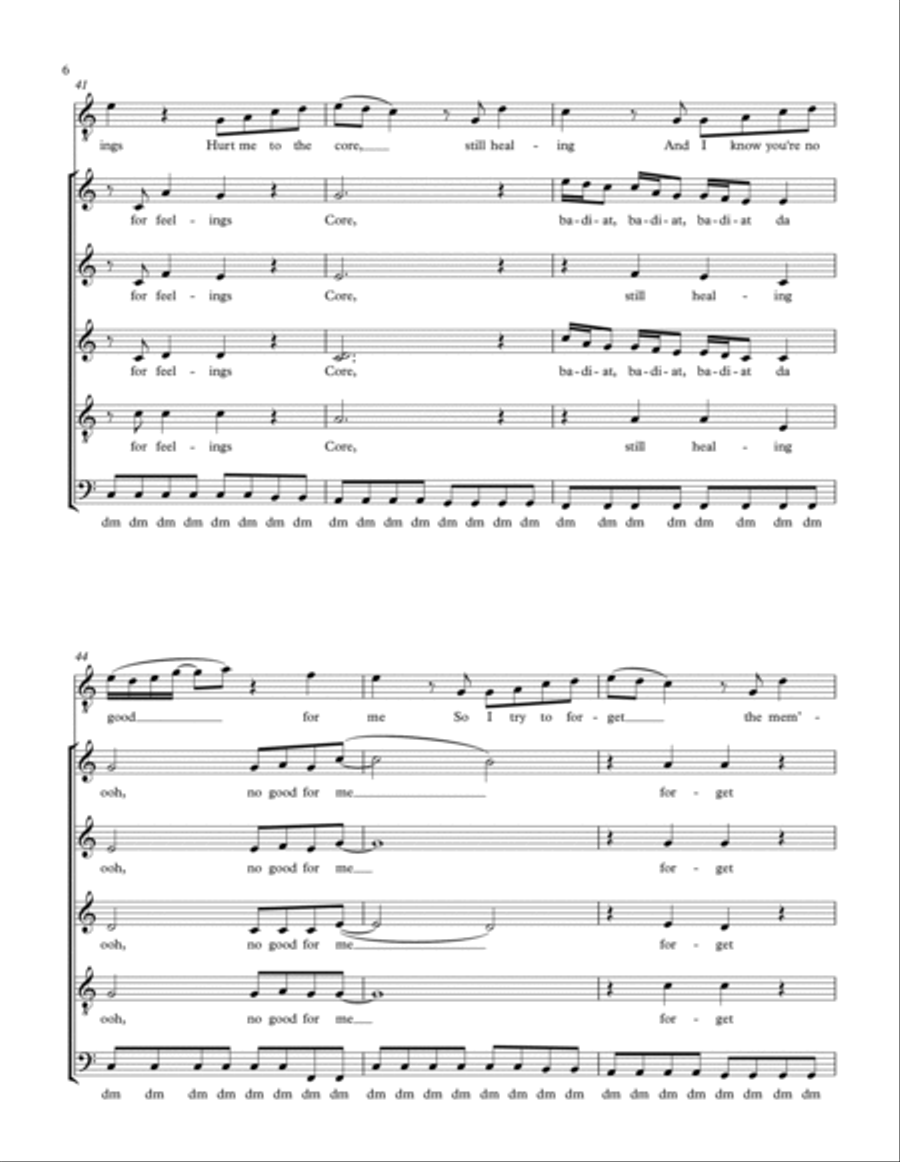 Remind Me To Forget Divisi scores gallery preview page 6