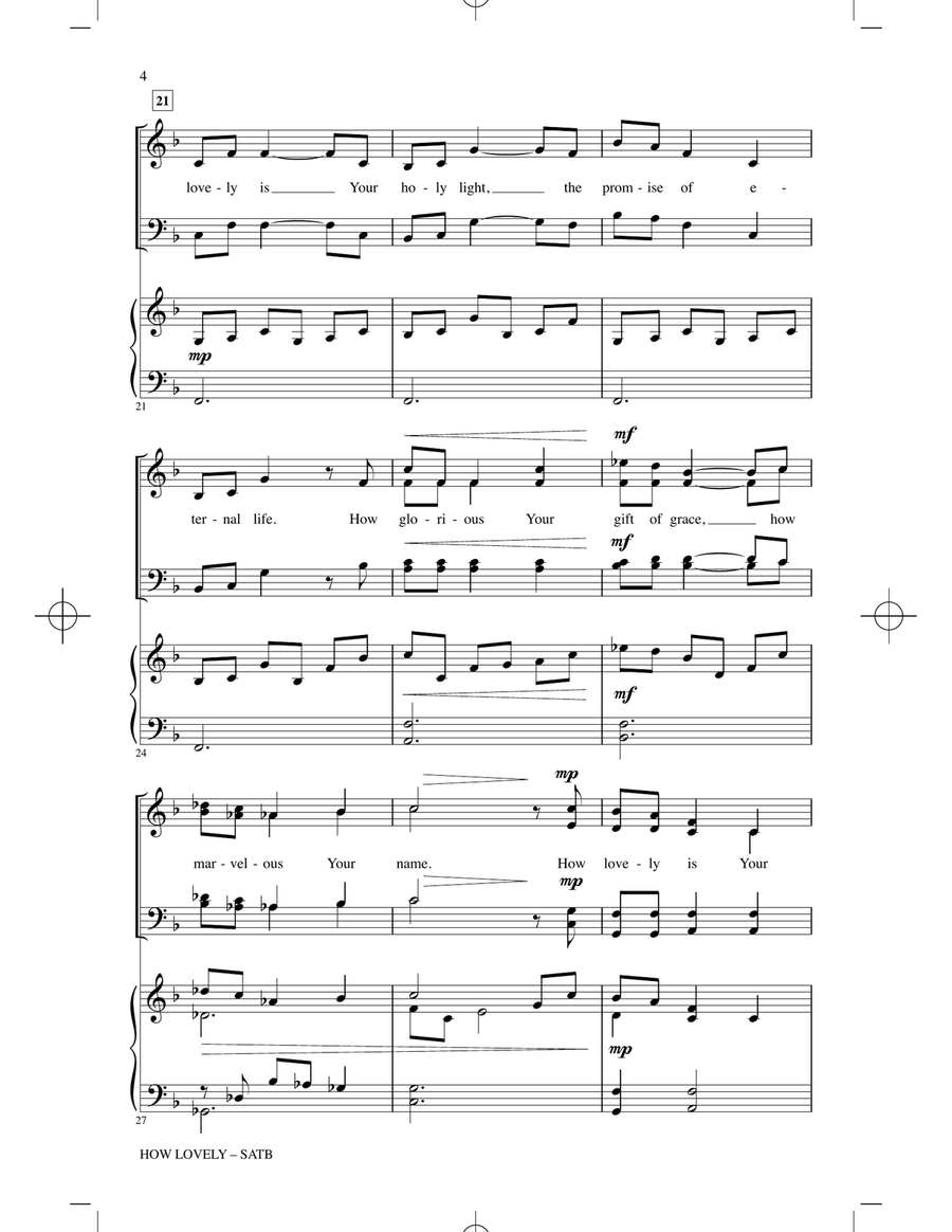 How Lovely 4-Part scores gallery preview page 3