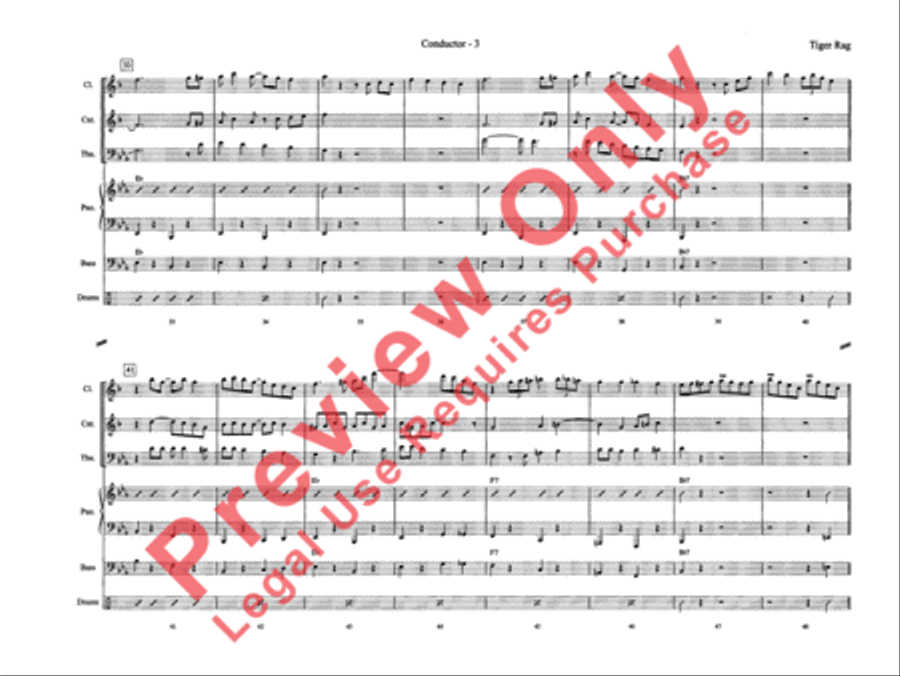 Tiger Rag (Hold That Tiger) Jazz Ensemble scores gallery preview page 9