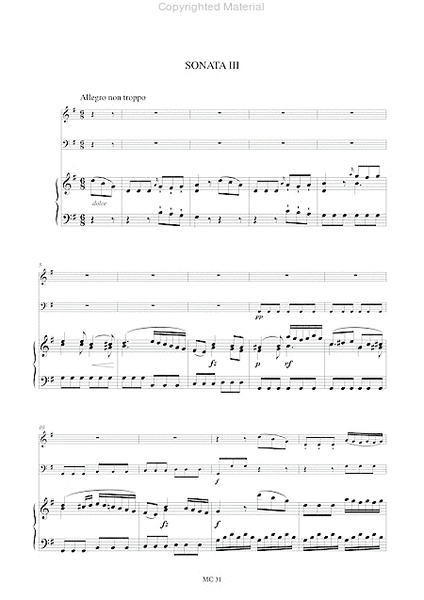 3 Sonatas Op. 28 for Piano (Harpsichord), Violin and Violoncello