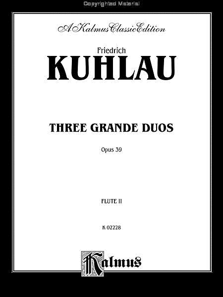 Three Grande Duos Op 39 - 2 Flutes