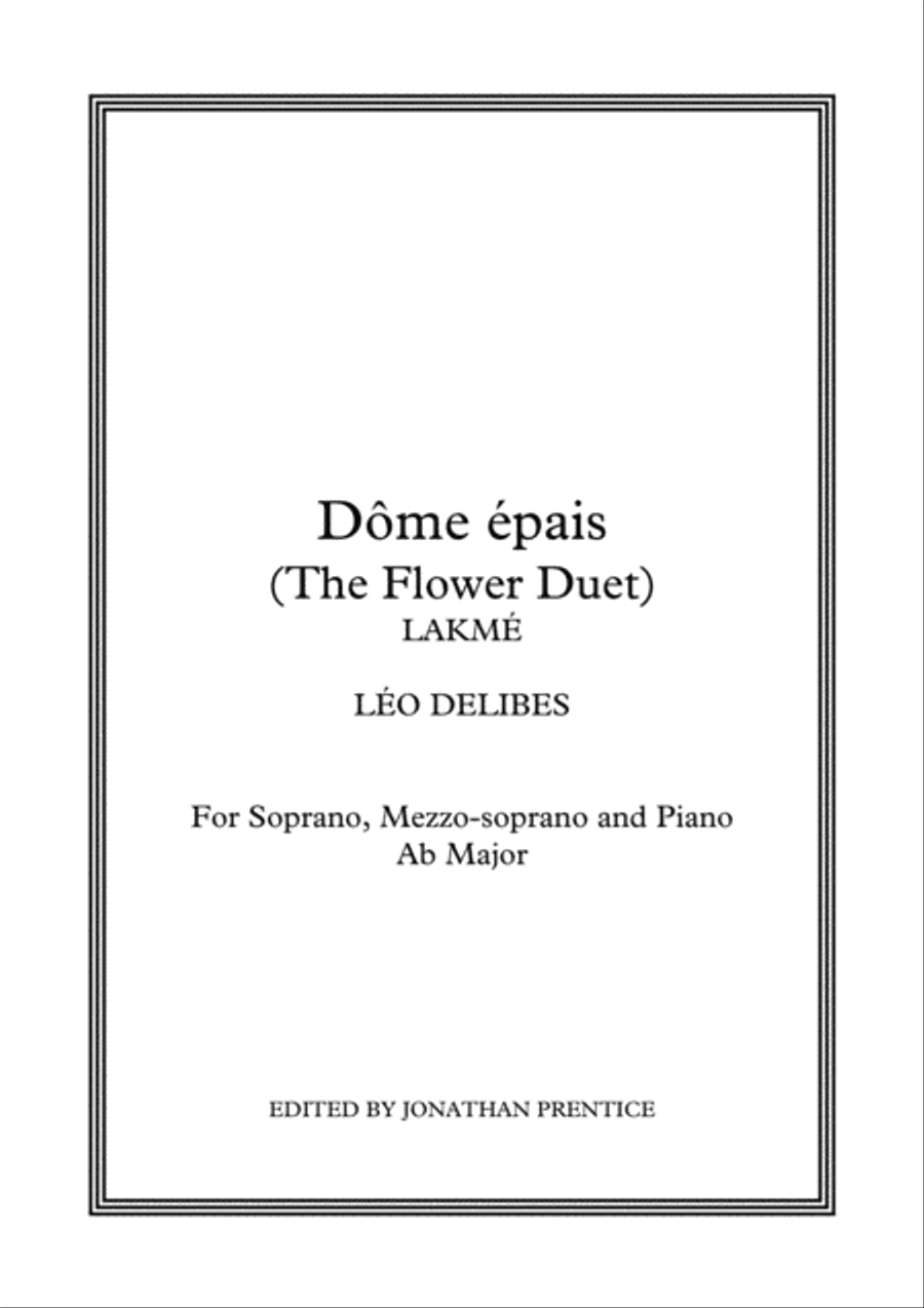Dôme épais (The Flower Duet) - Lakmé (Ab Major) Vocal Duet scores gallery preview page 1
