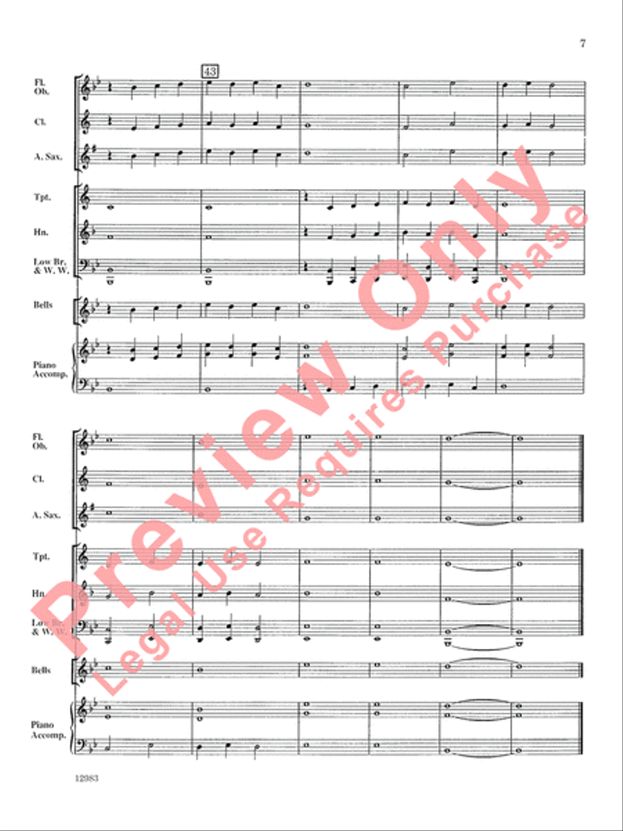 Chant and Canon Concert Band scores gallery preview page 8